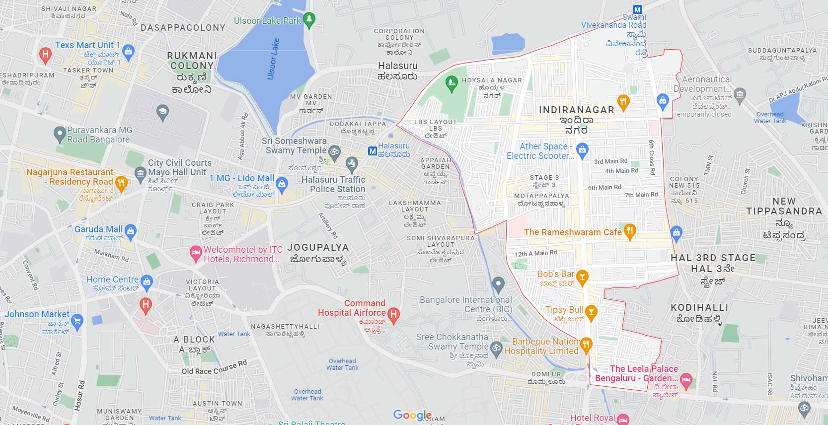 Century Apartments Indira Nagar Location Map