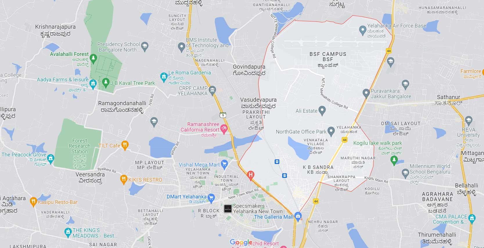 Century Plots Yelahanka Extension Location Map